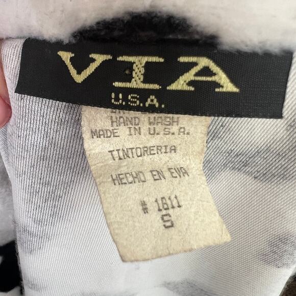 Vintage Cow Print Zip Up Jacket Western Y2K 2000s 90s Cowgirl Retro Small - Picture 3 of 6